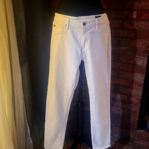 Ag Adriano Goldschmied Denim - Like New! AG Abby Ankle Midrise Super Skinny Jean White - Size 31R